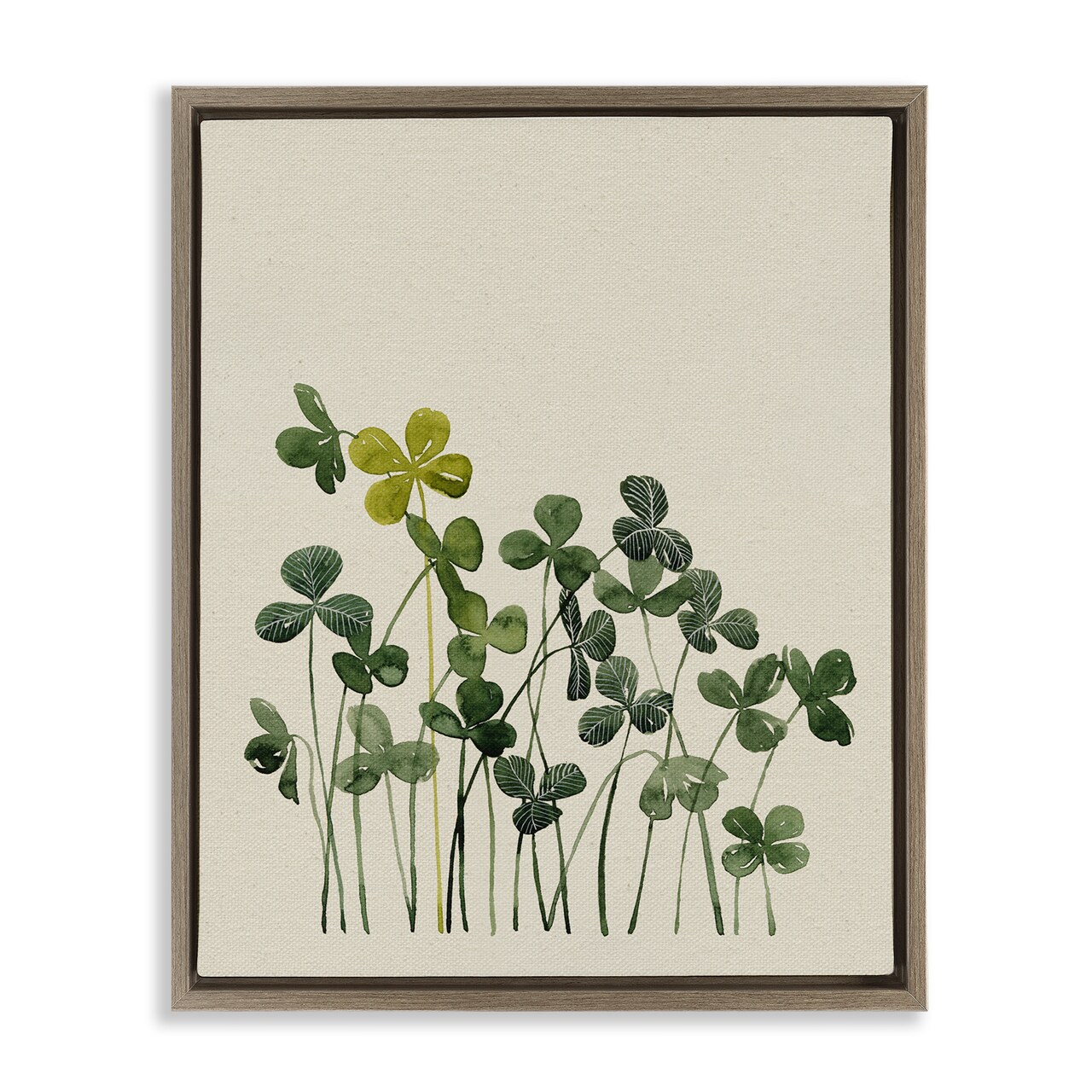 Stupell Industries Hidden Gems Clovers Floating Frame, design by Grace Popp